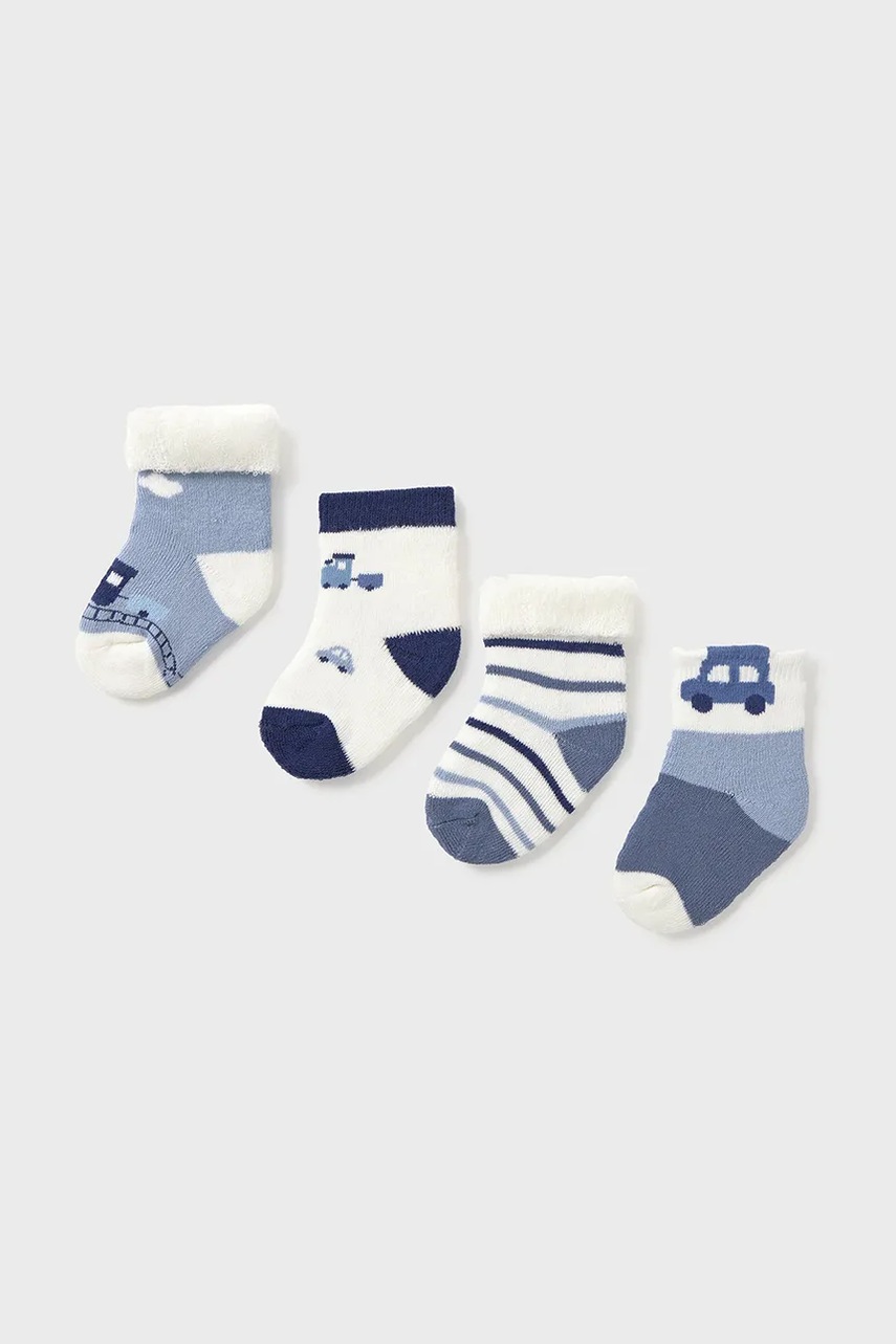 Levně Dětské ponožky Mayoral Newborn 4-pack modrá barva, 9917
