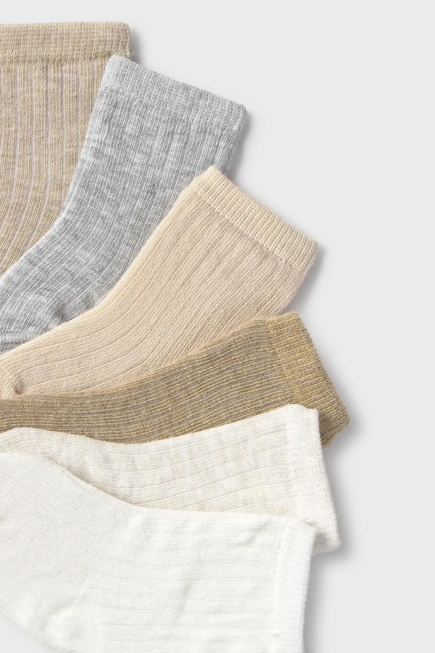 Детские носки Mayoral Newborn 6 шт цвет бежевый 9918 Детские носки Mayoral Newborn 6 шт цвет бежевый 9918