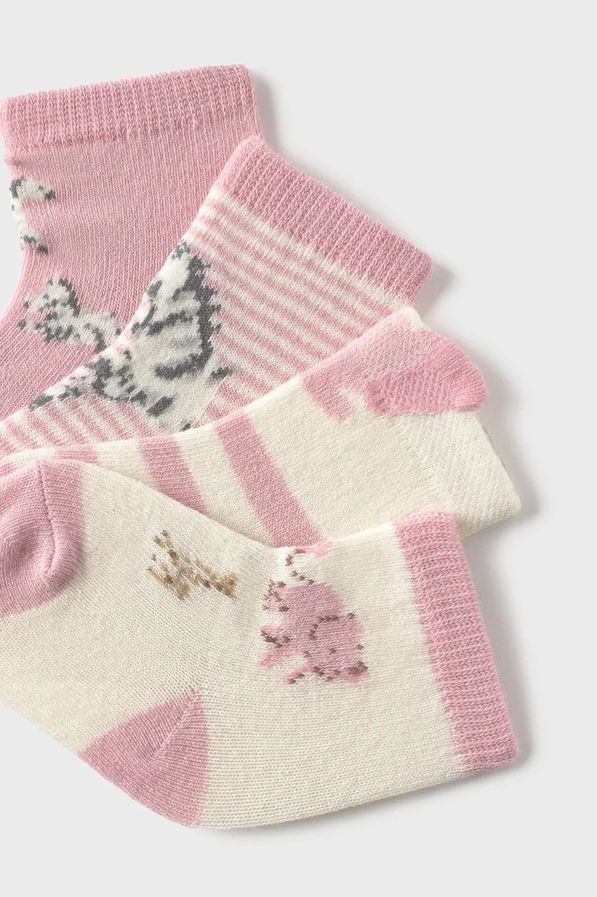 Детские носки Mayoral Newborn 4 шт цвет розовый 9921
