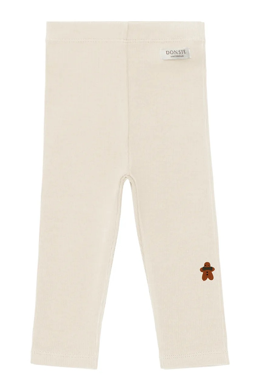Легінси для немовлят Donsje Yosi Leggings Gingerbread колір бежевий однотонні 3042801