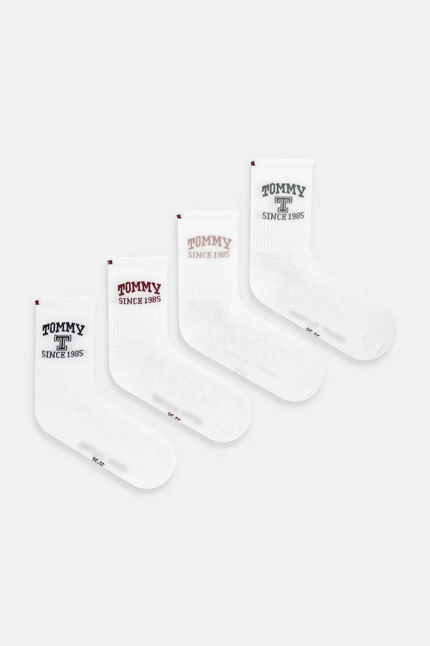 Levně Dětské ponožky Tommy Hilfiger 4-pack bílá barva, 701238176