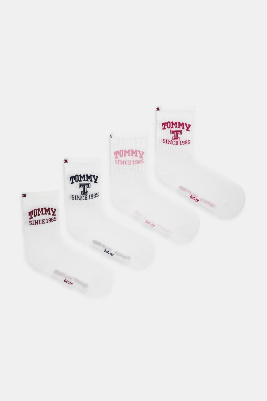Levně Dětské ponožky Tommy Hilfiger 4-pack bílá barva, 701238176