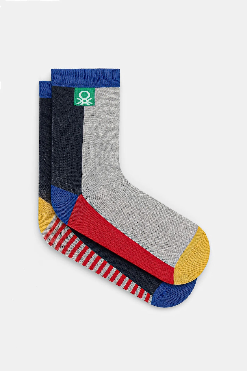 United Colors of Benetton șosete copii 2-pack culoarea bleumarin, 6AO30704F United Colors of Benetton șosete copii 2-pack culoarea bleumarin, 6AO30704F