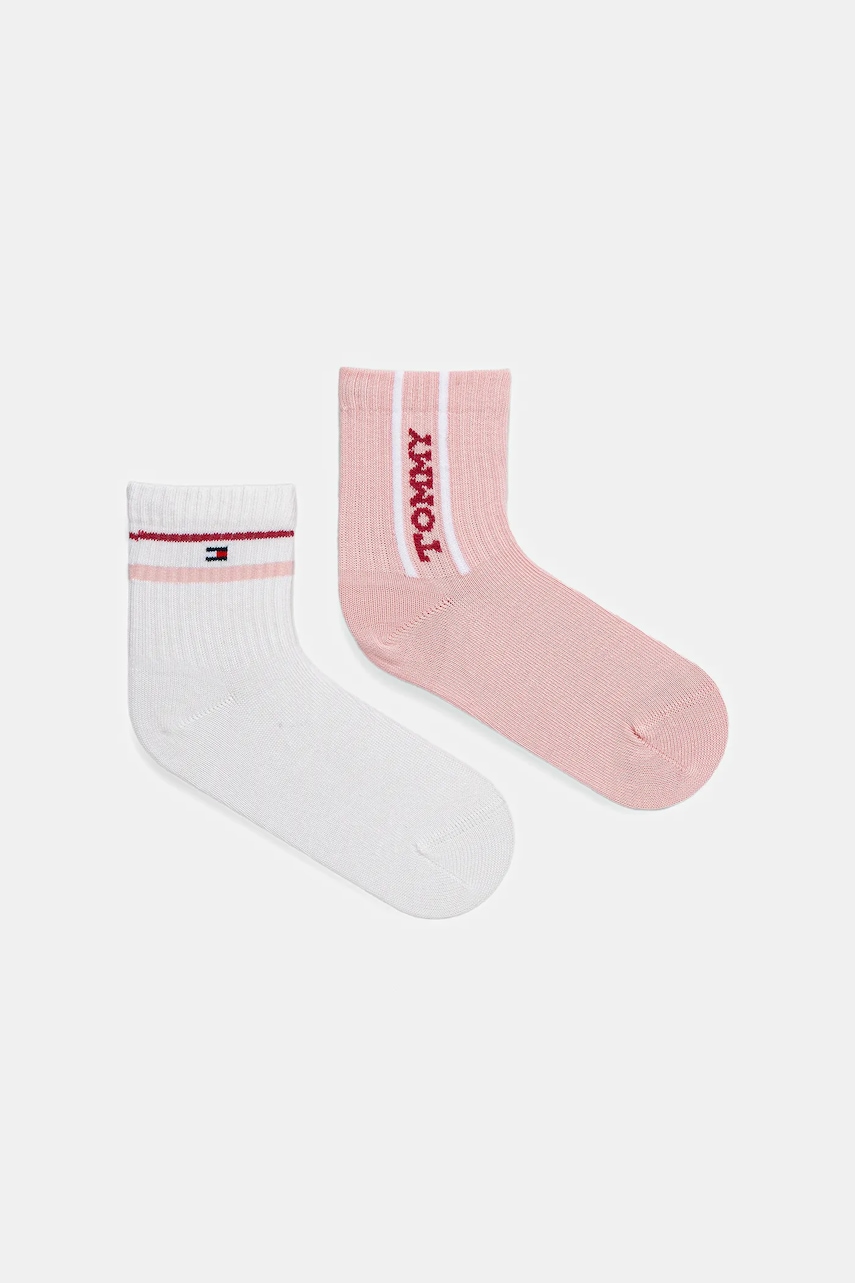 Levně Dětské ponožky Tommy Hilfiger 2-pack růžová barva, 701236339