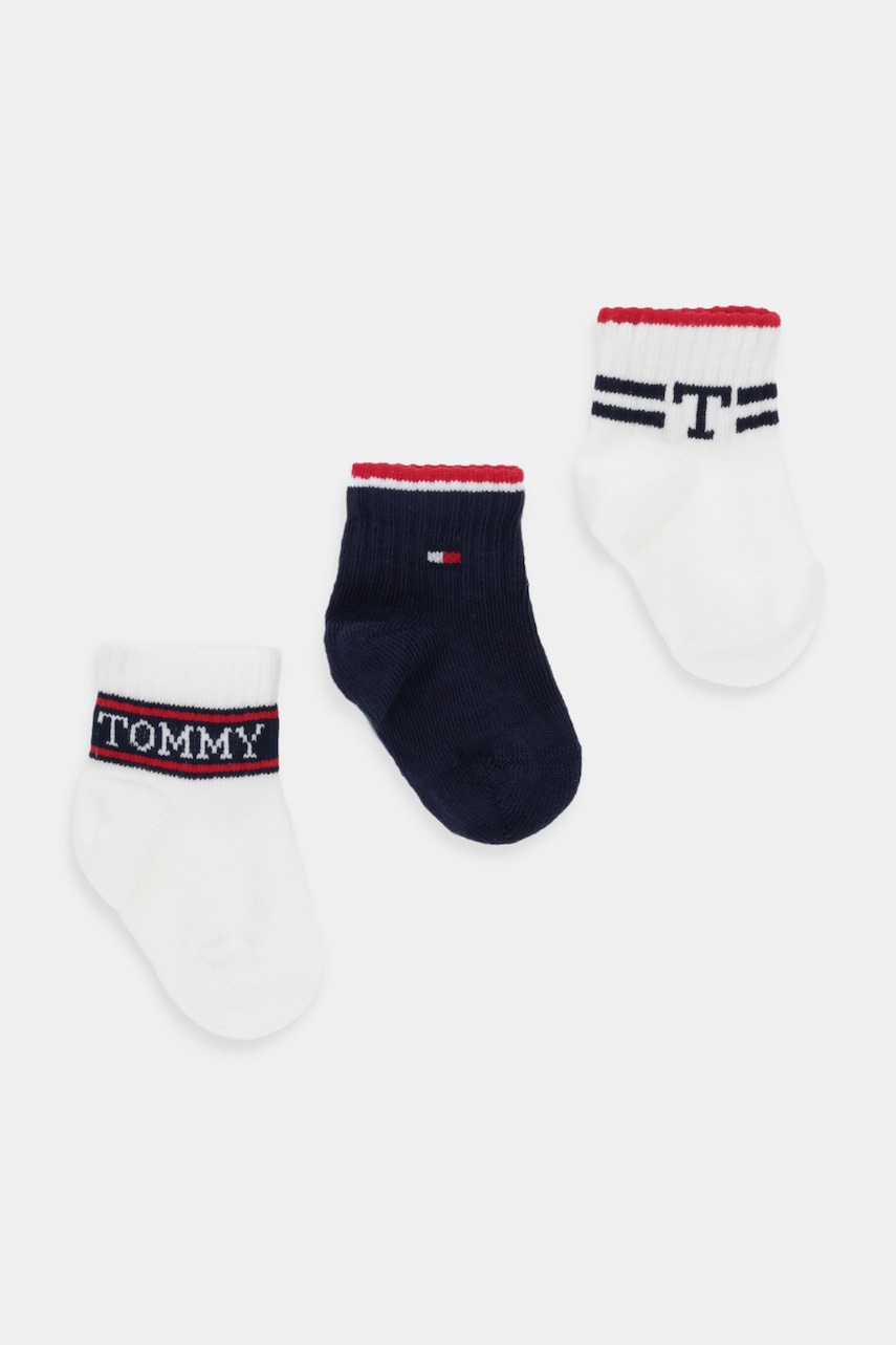 Levně Dětské ponožky Tommy Hilfiger 3-pack tmavomodrá barva, 701236341