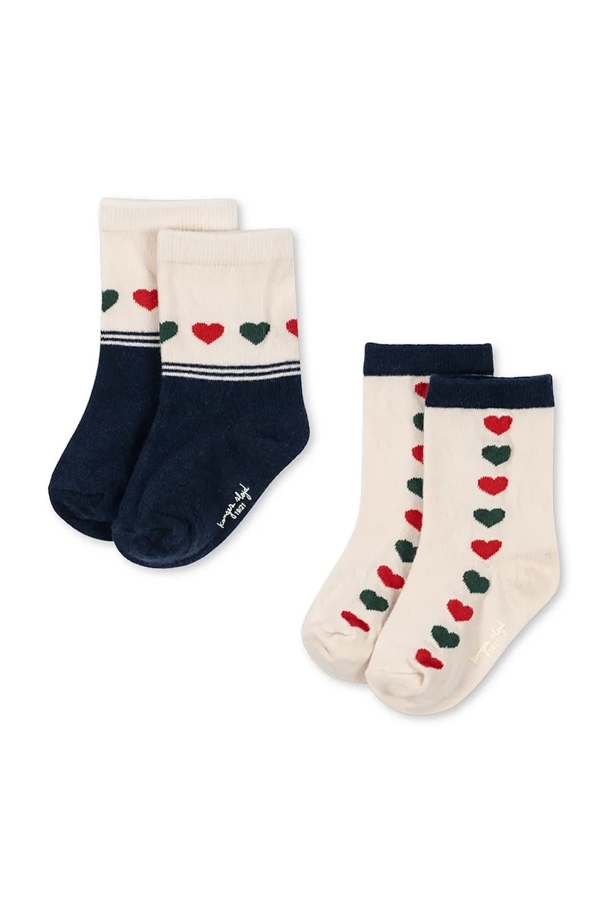 Konges Sløjd șosete copii 2 PACK JAQUARD SOCKS 2-pack culoarea bleumarin, KS104173