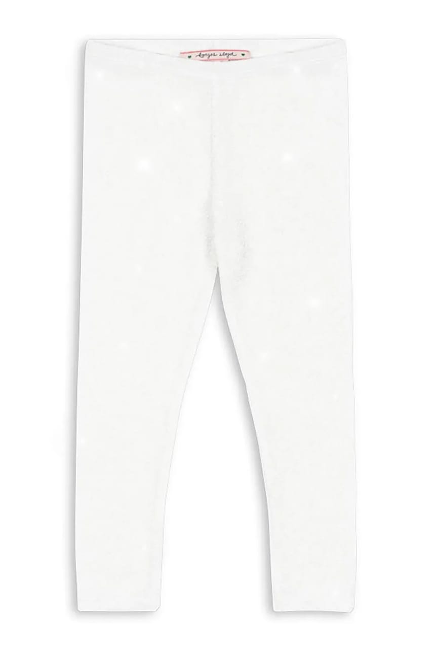 Konges Sløjd leggins copii LOLA PANTS GRS culoarea alb, uni, KS104340