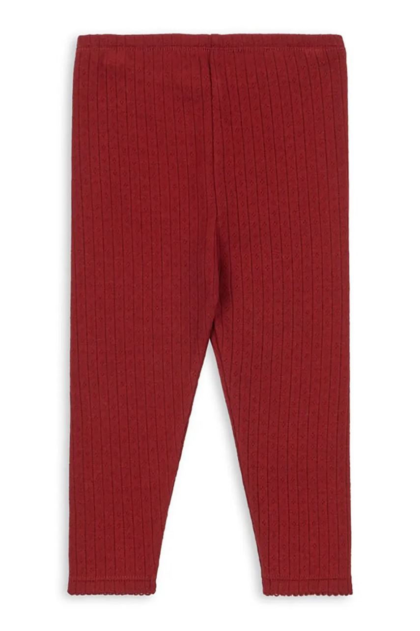 Дитячі бавовняні легінси Konges Sløjd MINNIE PANTS GOTS колір червоний візерунок KS104378