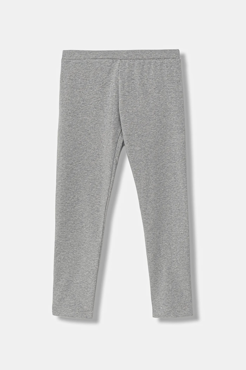 United Colors of Benetton leggins copii culoarea gri, uni, 3K1CCF03M