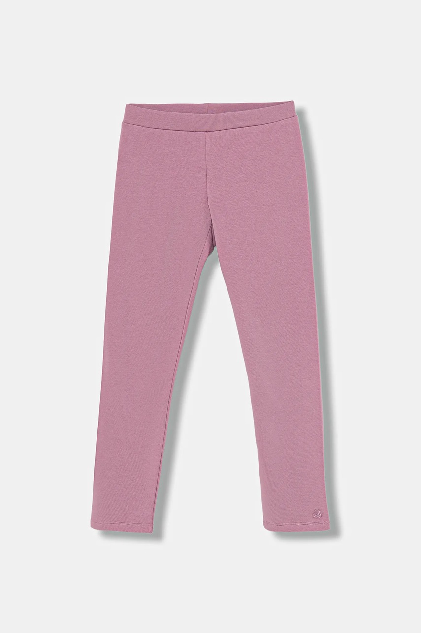 United Colors of Benetton leggins copii culoarea roz, uni, 3K1CCF03M