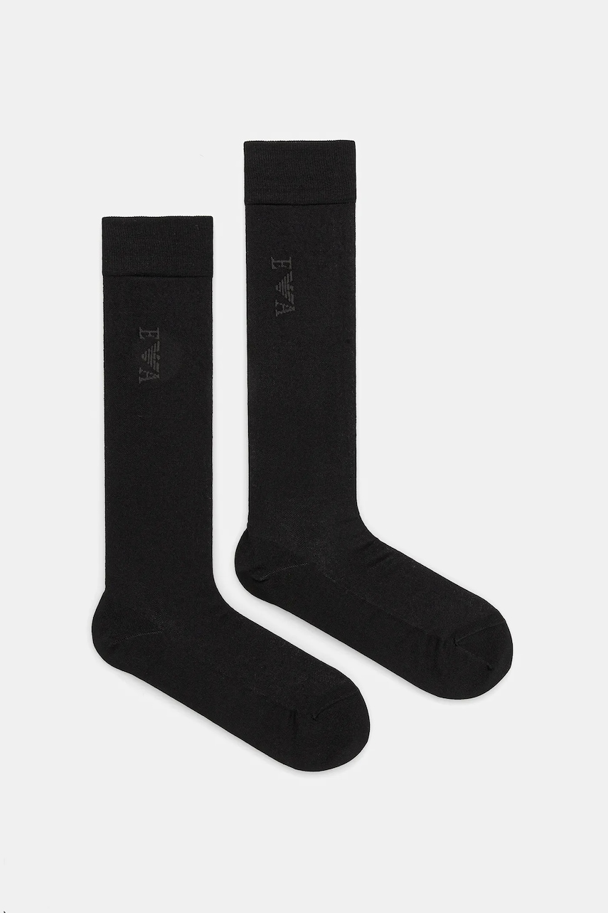 Emporio Armani Underwear șosete 2-pack culoarea negru, EM000545 AF18175