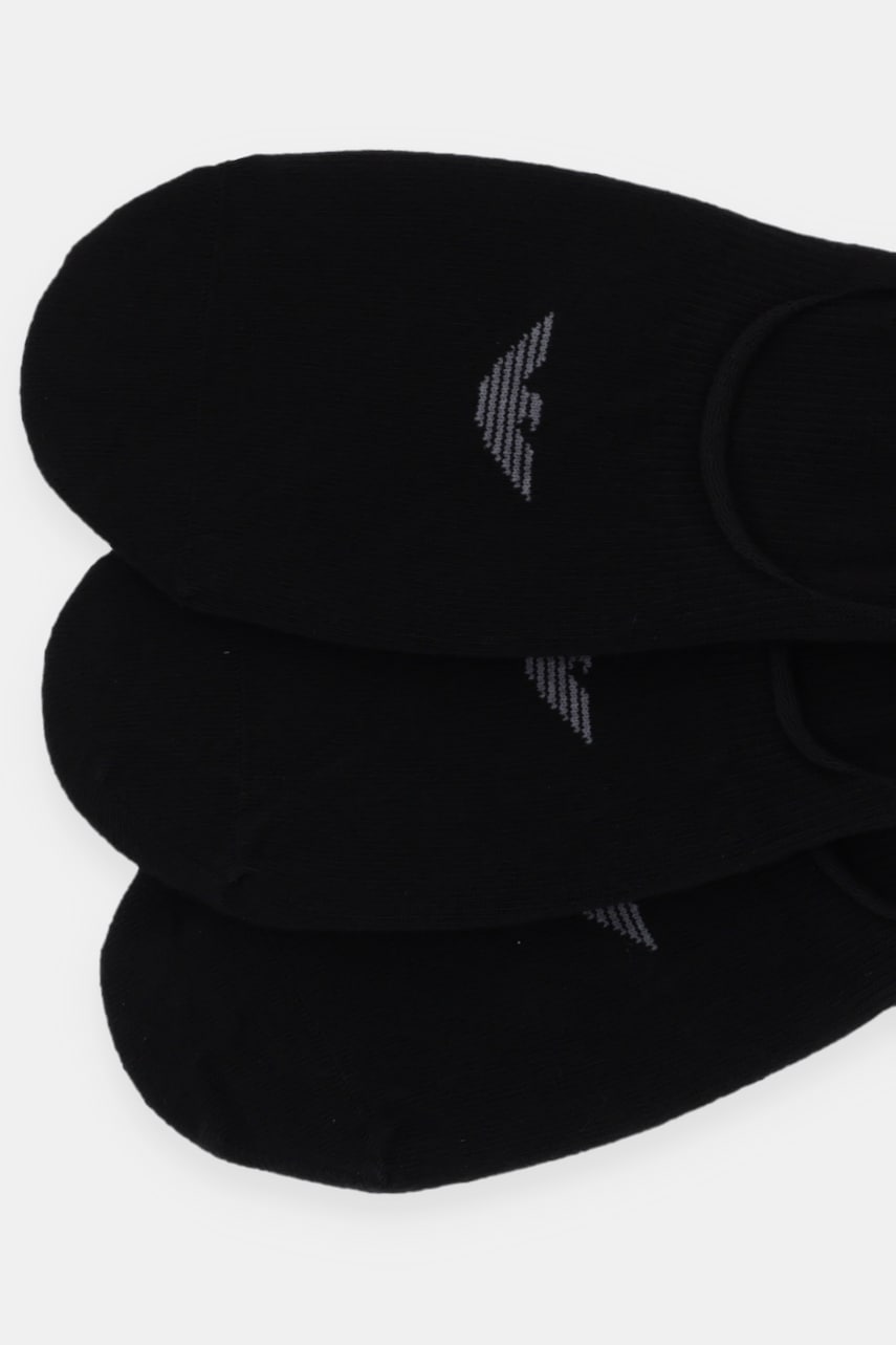 Короткие носки Emporio Armani Underwear 3 шт цвет чёрный EM000548 AF14446 Короткие носки Emporio Armani Underwear 3 шт цвет чёрный EM000548 AF14446