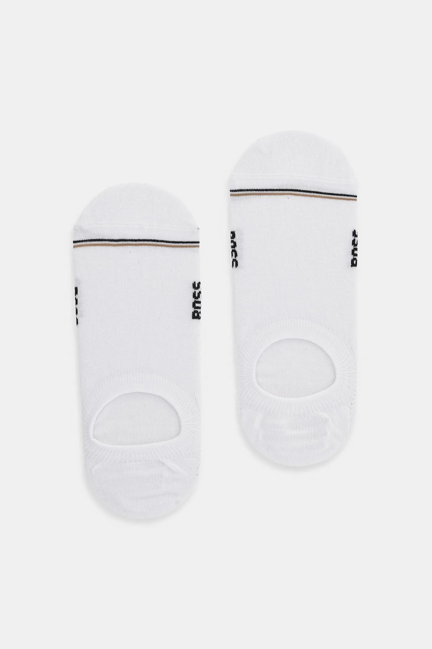 Levně Ponožky BOSS 2-pack pánské, bílá barva, 50522704