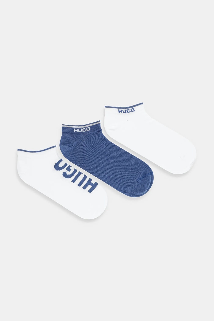 Levně Ponožky HUGO 3-pack modrá barva, 50544506