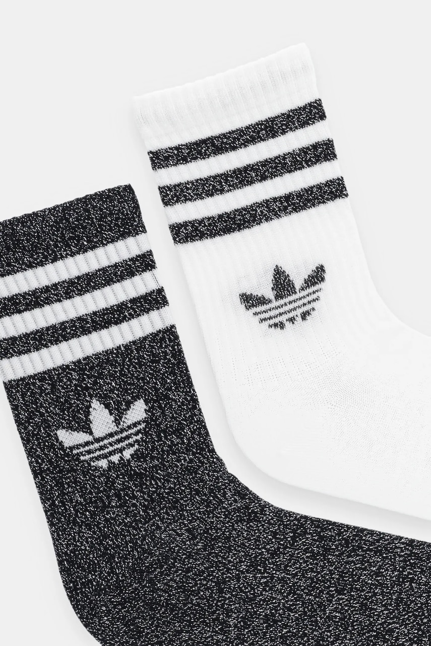Носки adidas Originals 3-Stripes 2 шт цвет чёрный JV6049 Носки adidas Originals 3-Stripes 2 шт цвет чёрный JV6049