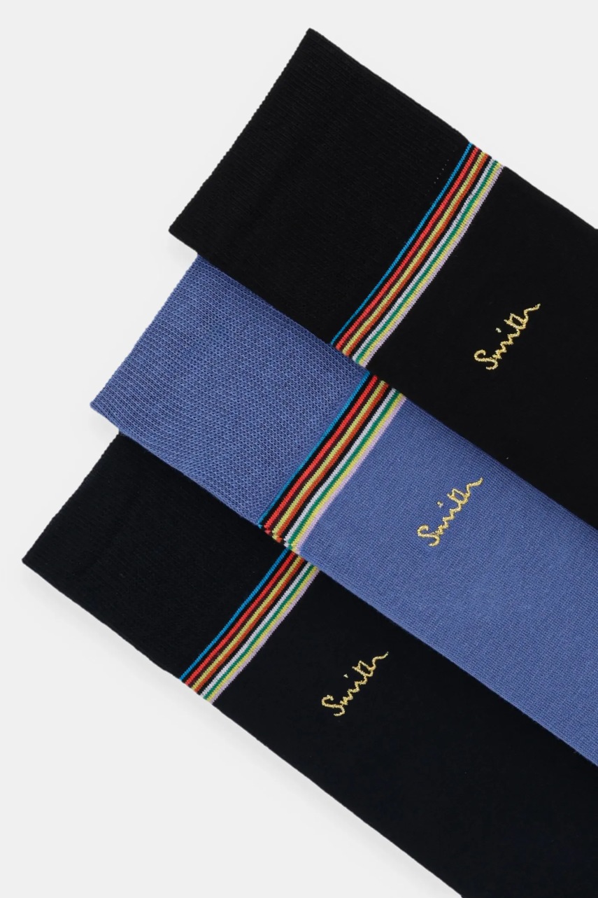 Носки Paul Smith 3 шт цвет чёрный M1A-SOCK-TLOGO