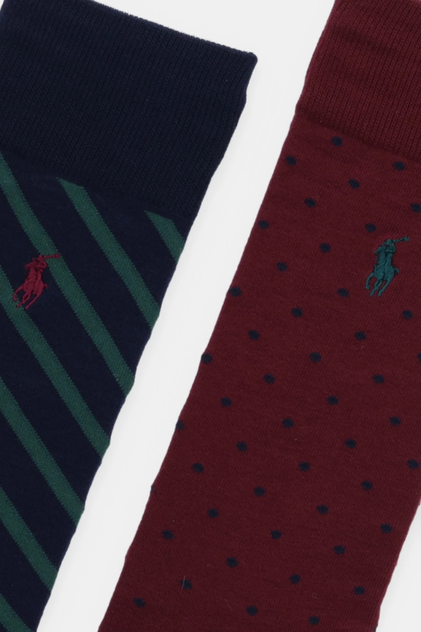 Носки Polo Ralph Lauren 2 шт цвет бордовый 449912708 Носки Polo Ralph Lauren 2 шт цвет бордовый 449912708