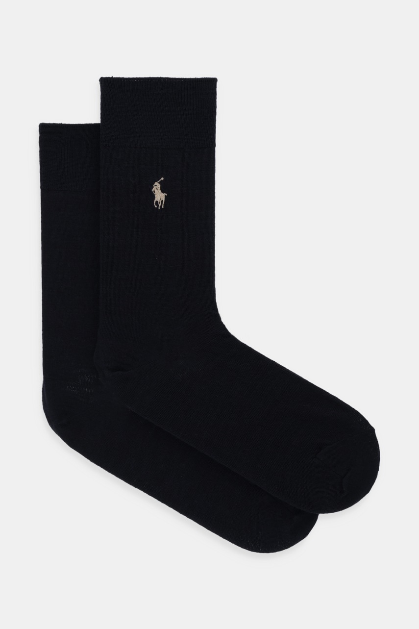 Levně Ponožky s příměsí vlny Polo Ralph Lauren černá barva, 449P05406