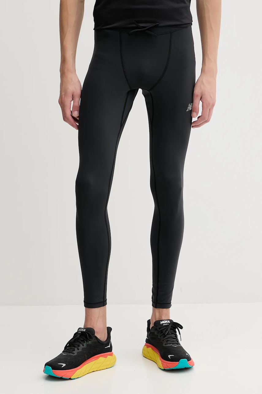 New Balance leggins de antrenament culoarea negru, uni, MP51237BK