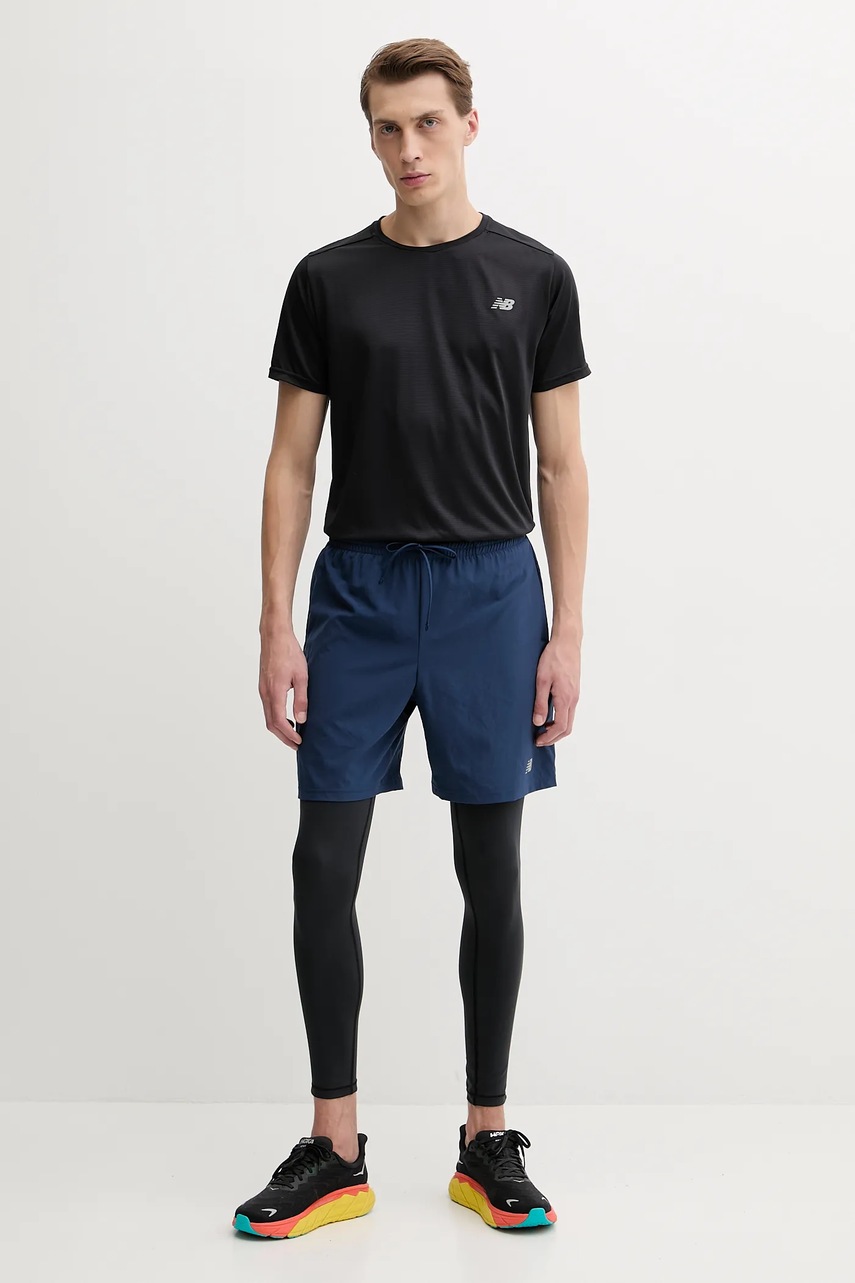 Κολάν προπόνησης New Balance ανδρικά, χρώμα: μαύρο, MP51237BK φωτογραφία