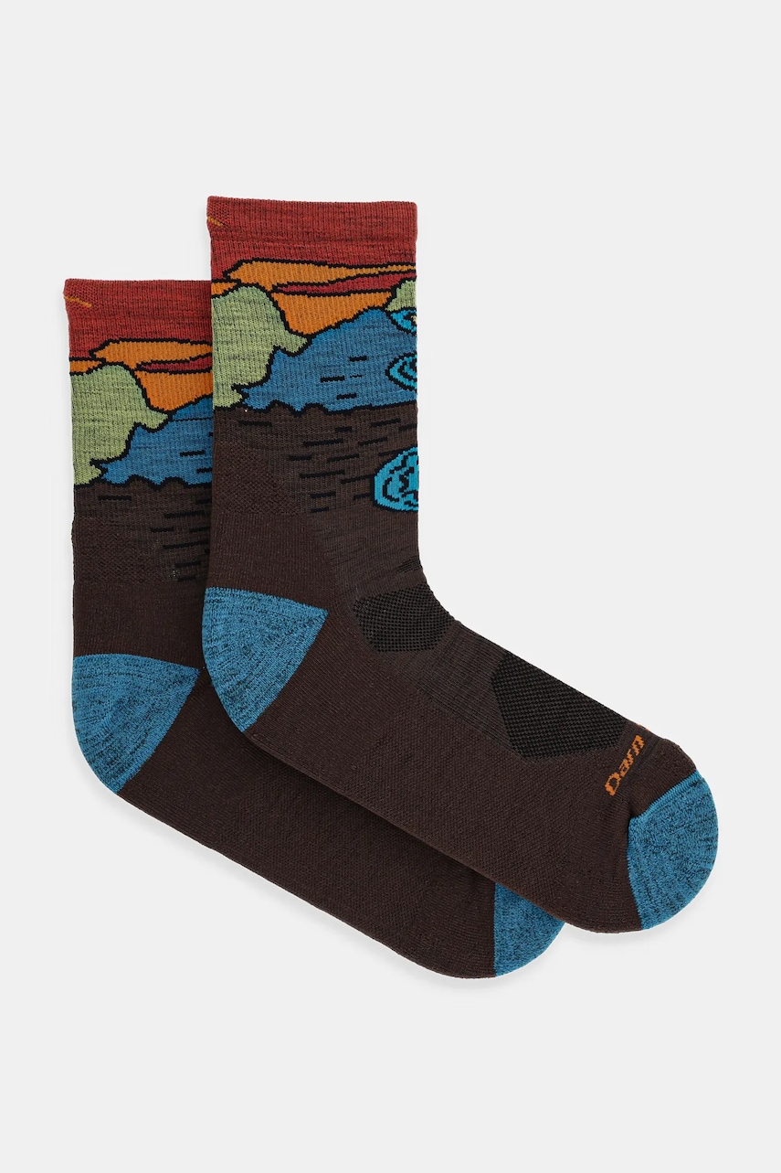 Darn Tough șosete din amestec de lână culoarea maro, 5020