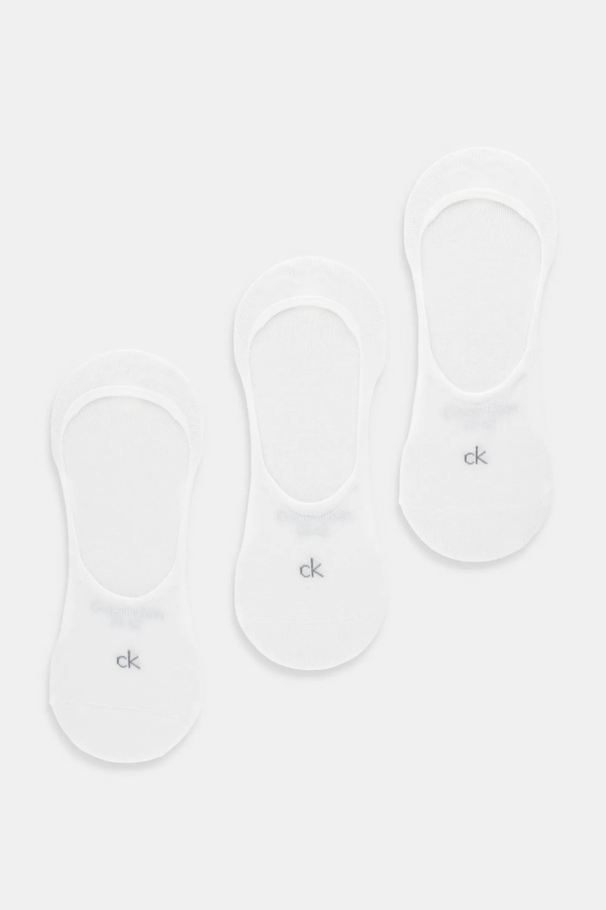Levně Ponožky Calvin Klein 3-pack bílá barva, 701234367