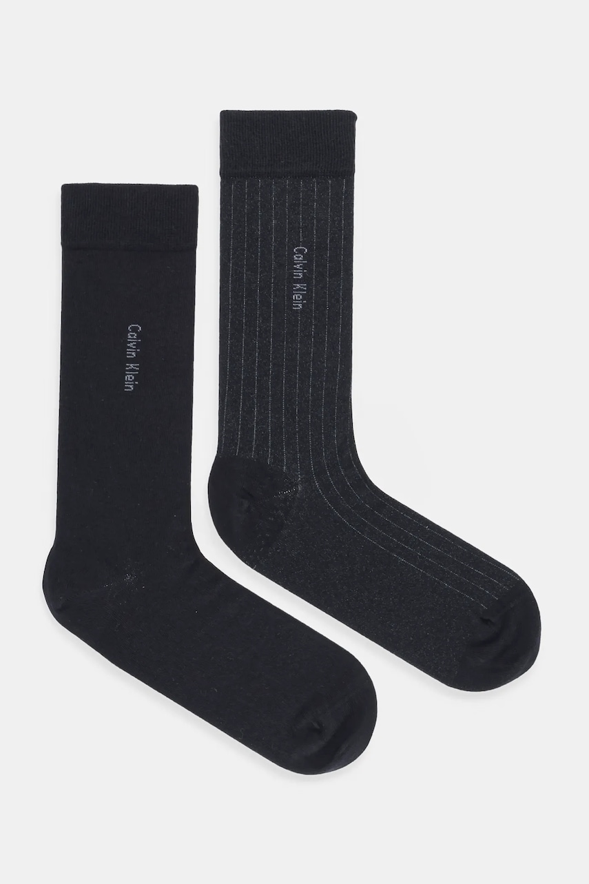 Levně Ponožky Calvin Klein 2-pack černá barva, 701235970
