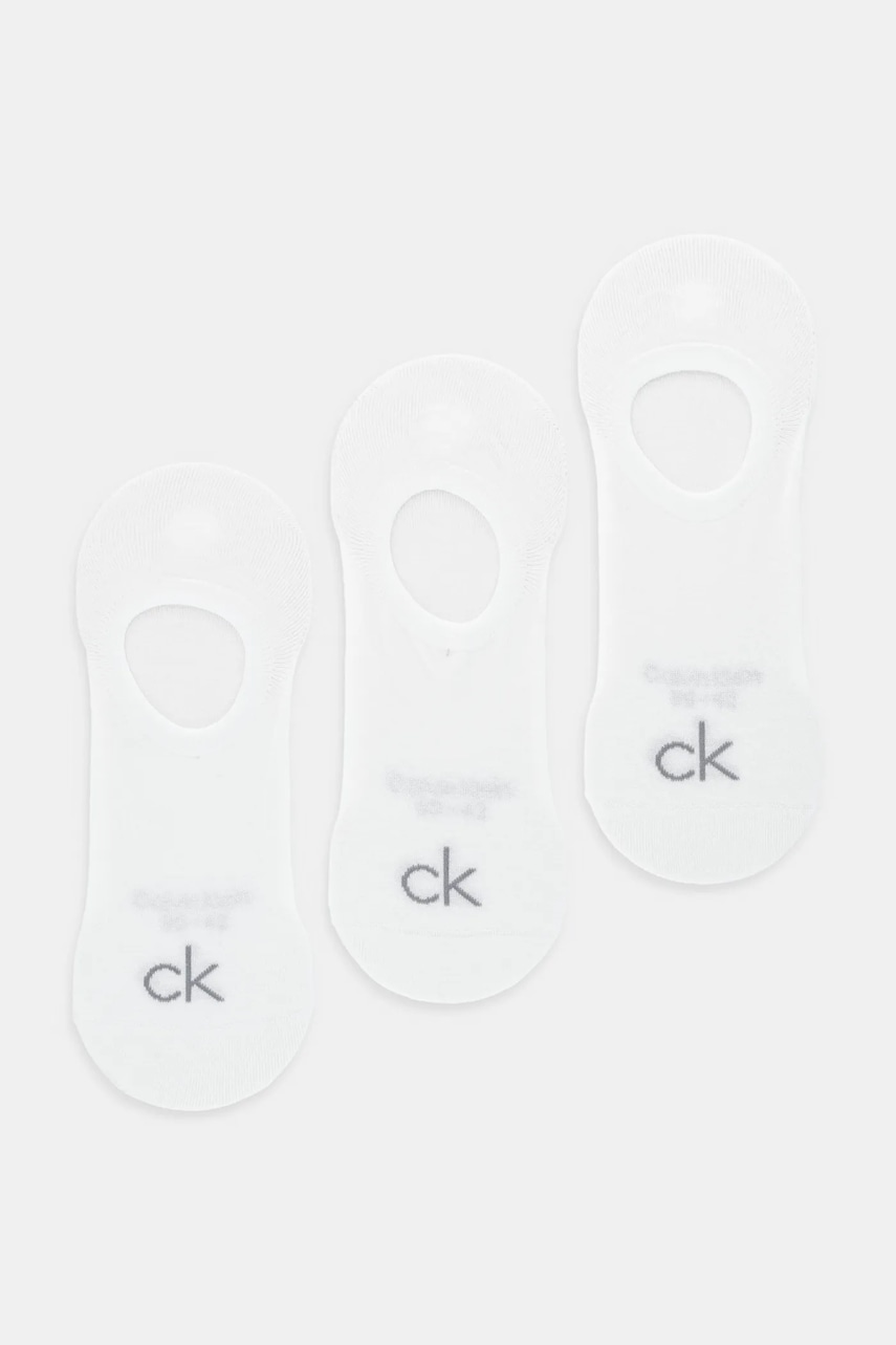 Levně Ponožky Calvin Klein 3-pack bílá barva, 701236412
