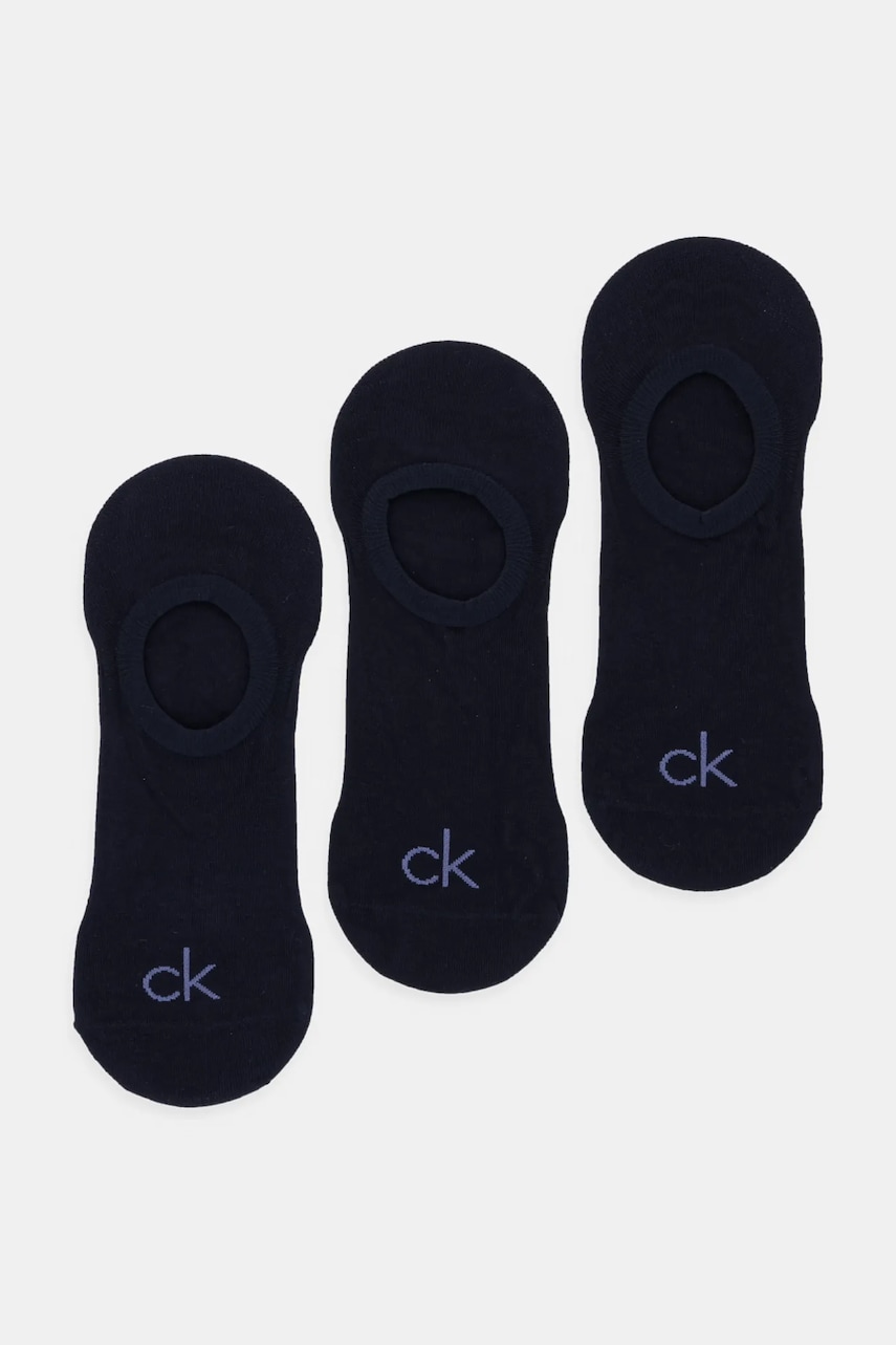 Levně Ponožky Calvin Klein 3-pack tmavomodrá barva, 701236412