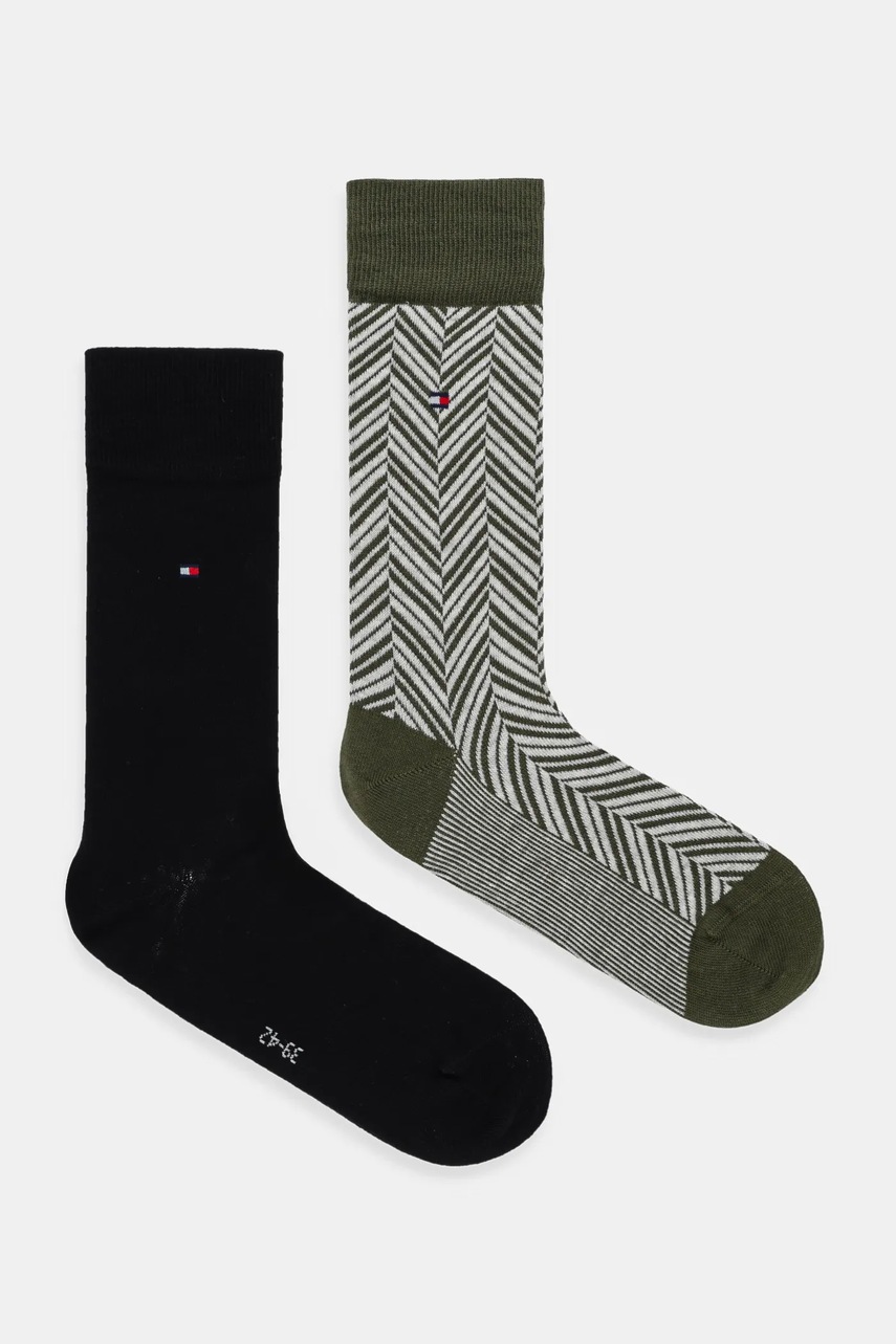 Levně Ponožky Tommy Hilfiger 2-pack zelená barva, 701236309