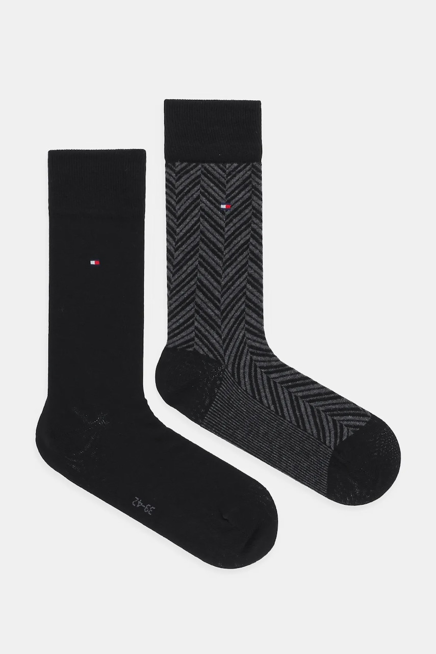 Levně Ponožky Tommy Hilfiger 2-pack černá barva, 701236309