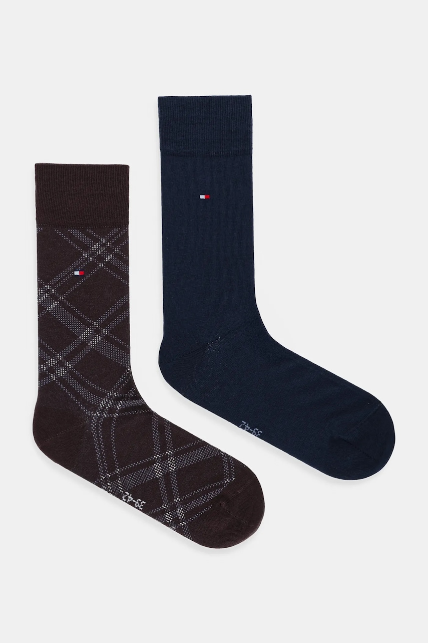 Levně Ponožky Tommy Hilfiger 2-pack hnědá barva, 701236310