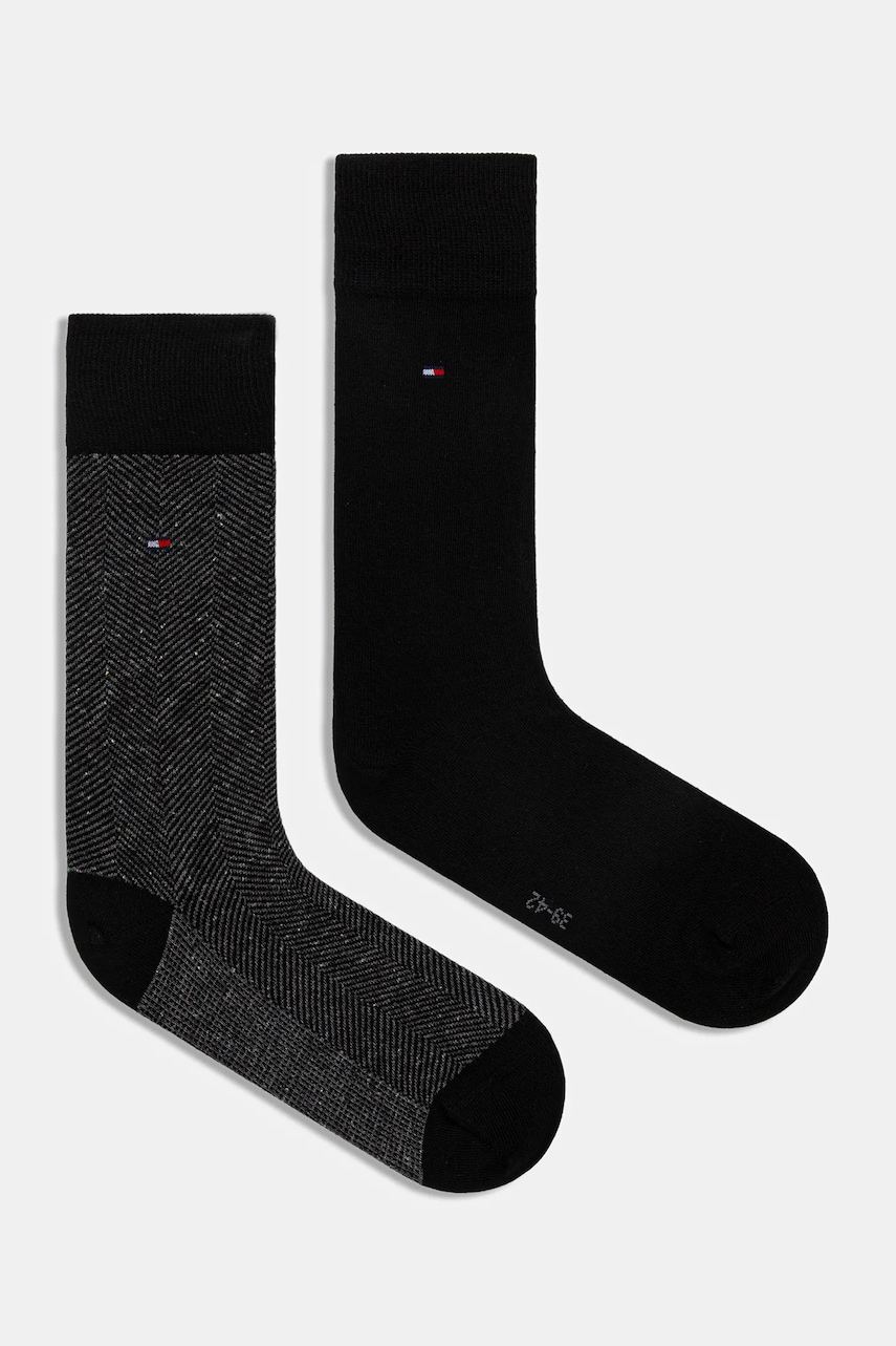 Levně Ponožky Tommy Hilfiger 2-pack černá barva, 701236313