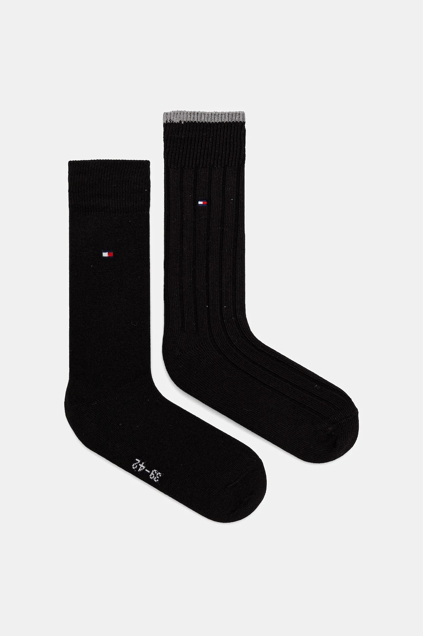 Levně Ponožky Tommy Hilfiger 2-pack černá barva, 701236317