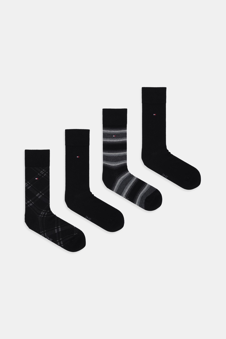 Levně Ponožky Tommy Hilfiger 4-pack černá barva, 701238216