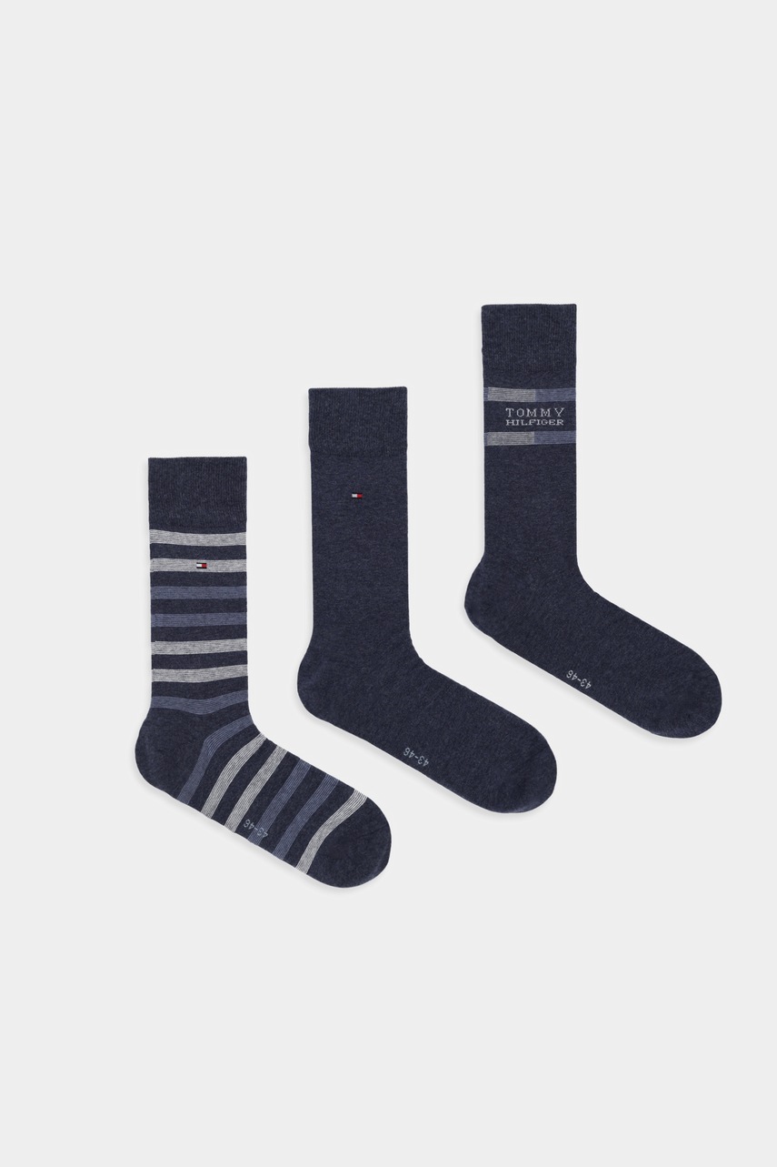 Levně Ponožky Tommy Hilfiger 3-pack modrá barva, 701235376