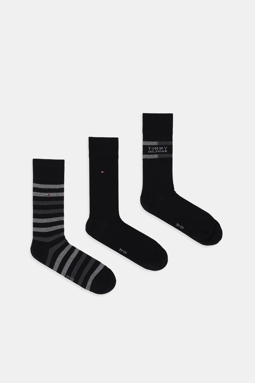 

Чорапи Tommy Hilfiger (3 чифта) в черно 701235376, Черен