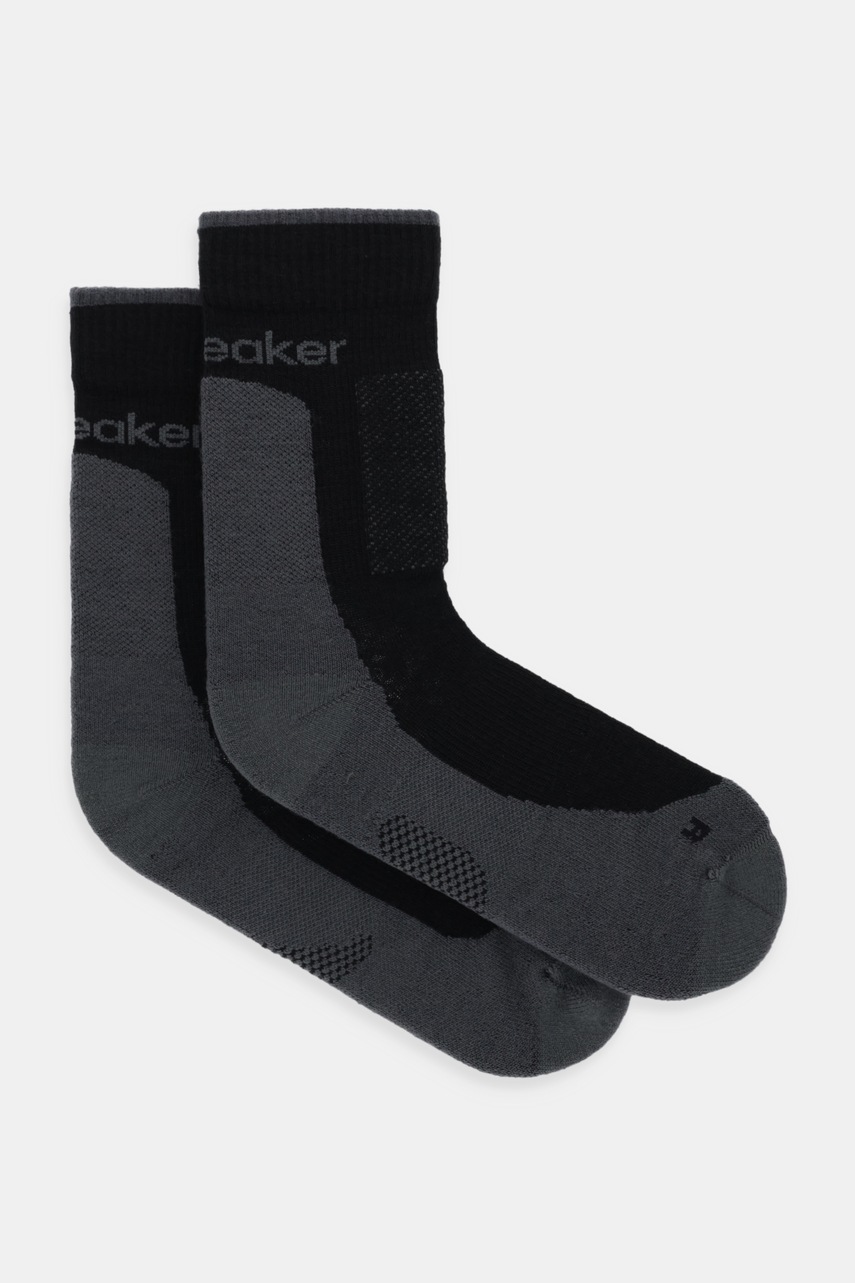 Levně Ponožky s příměsí vlny Icebreaker Merino Hike+ Medium černá barva, IB0A578M0FB1