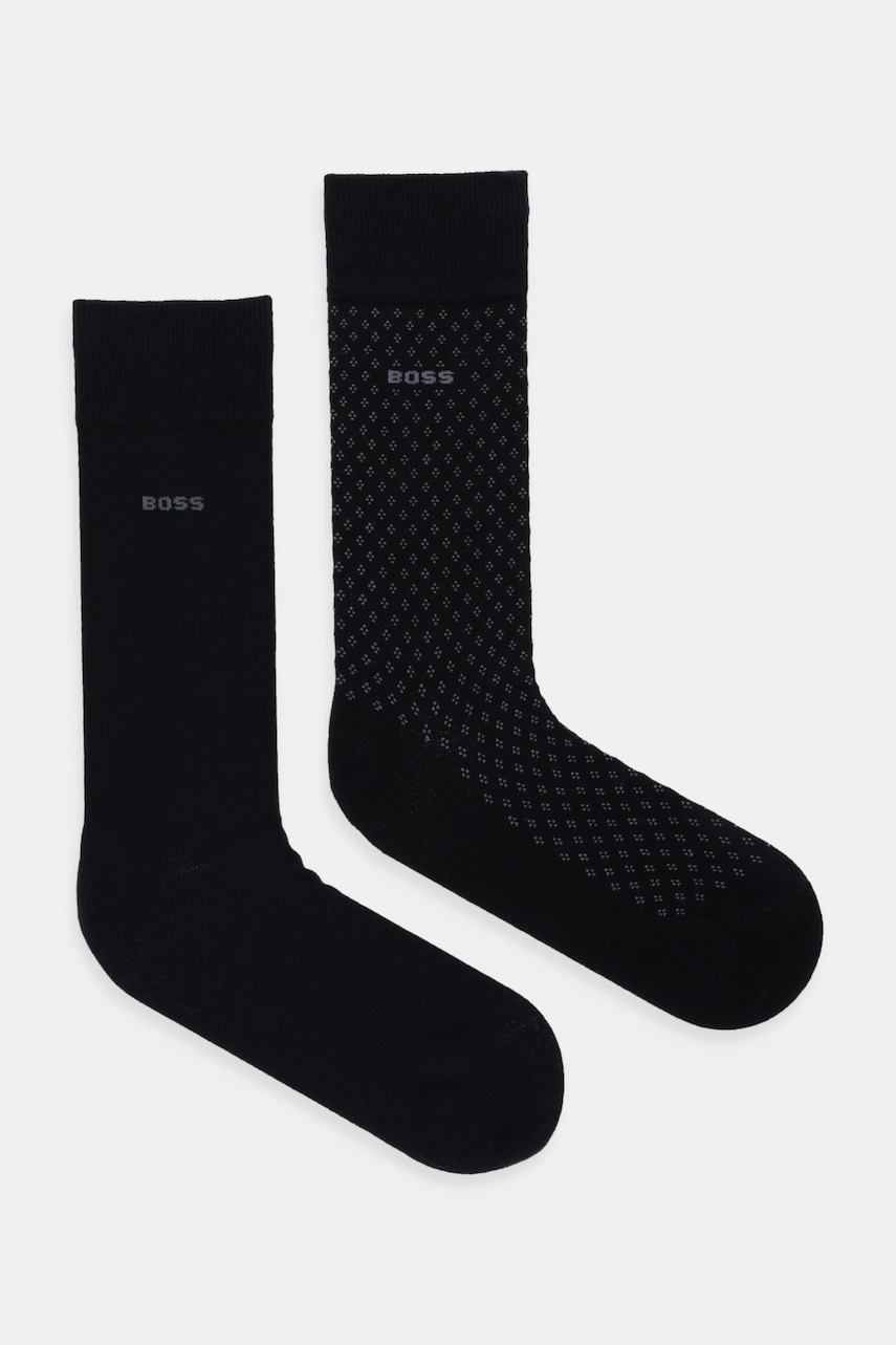 BOSS șosete 2-pack culoarea negru, 50547832