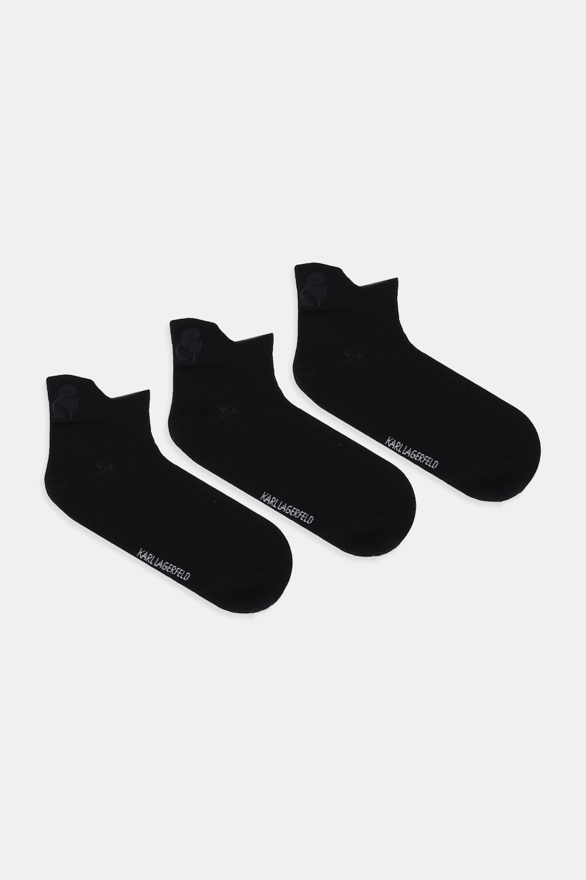 Karl Lagerfeld șosete 3-pack culoarea negru, A4M47041