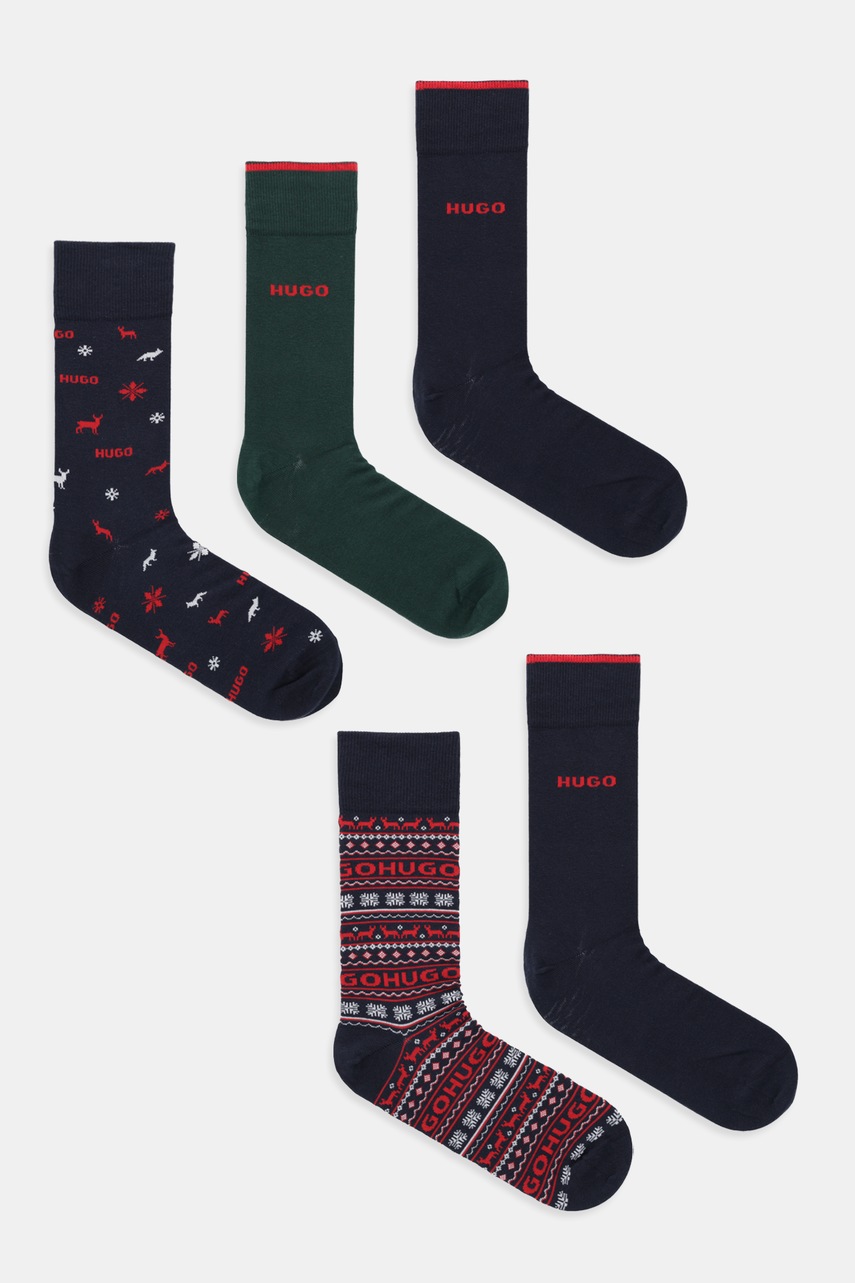 Levně Ponožky HUGO 5-pack černá barva, 50546686