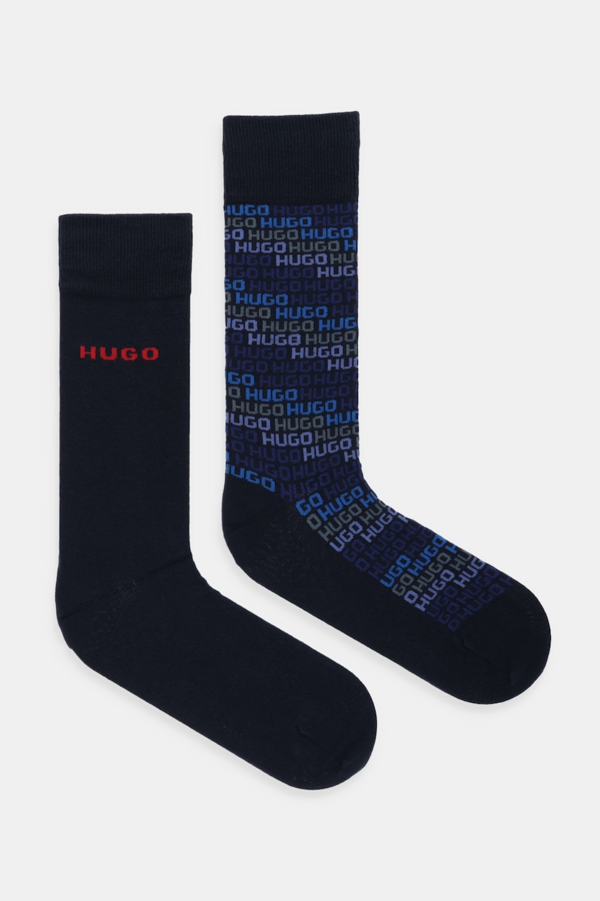 Levně Ponožky HUGO 2-pack tmavomodrá barva, 50546706