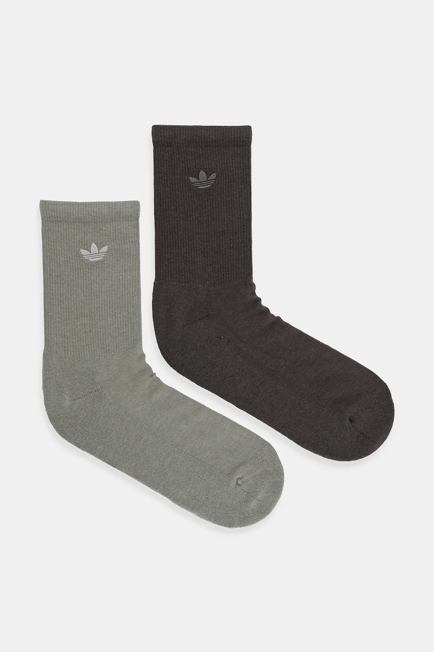 adidas Originals șosete 2-Toned 2-pack culoarea verde, JV6045