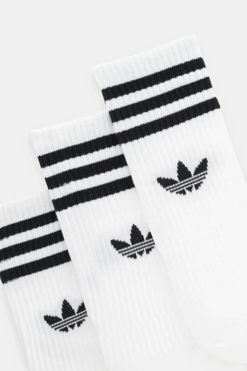 Носки adidas Originals 3-Stripes 3 шт цвет белый JV7401