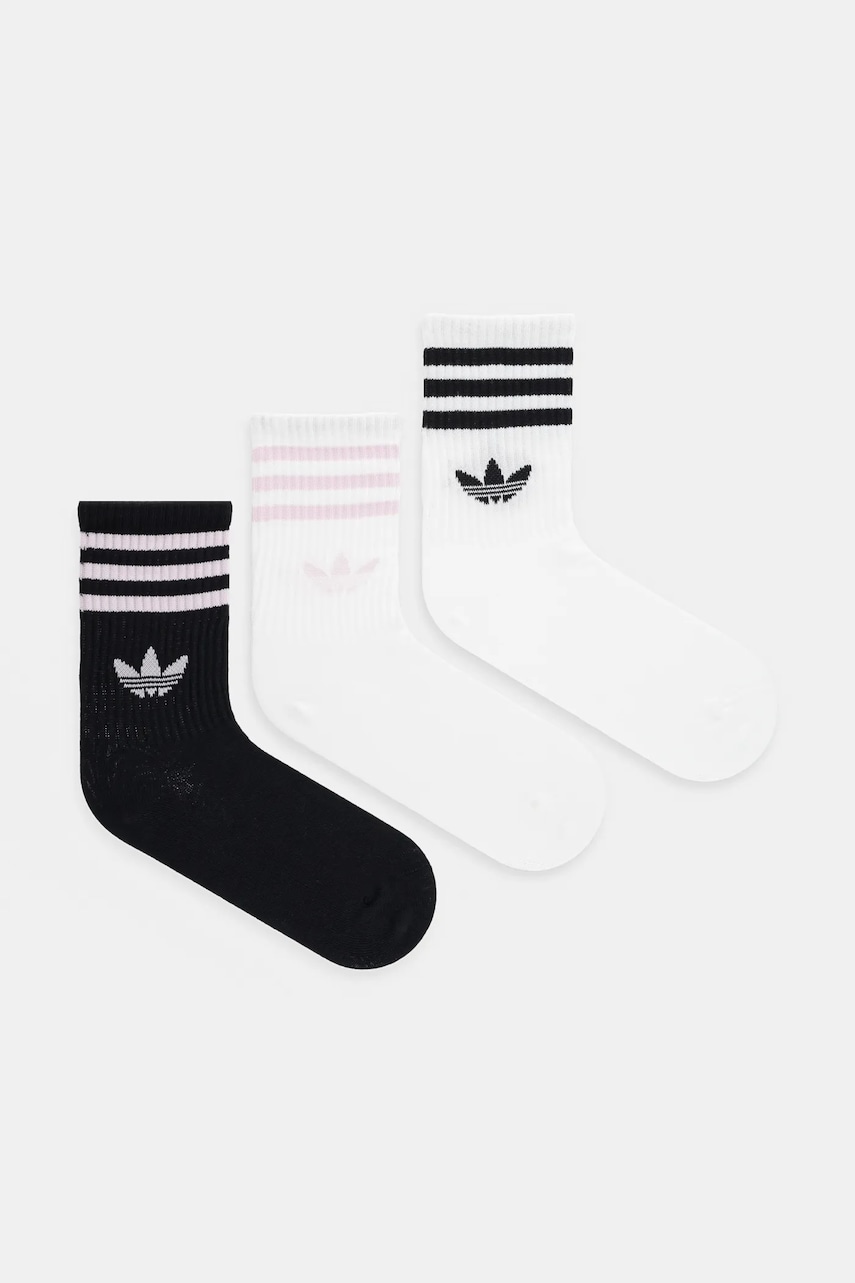 adidas Originals șosete 3-Stripes 3-pack culoarea alb, JV7405