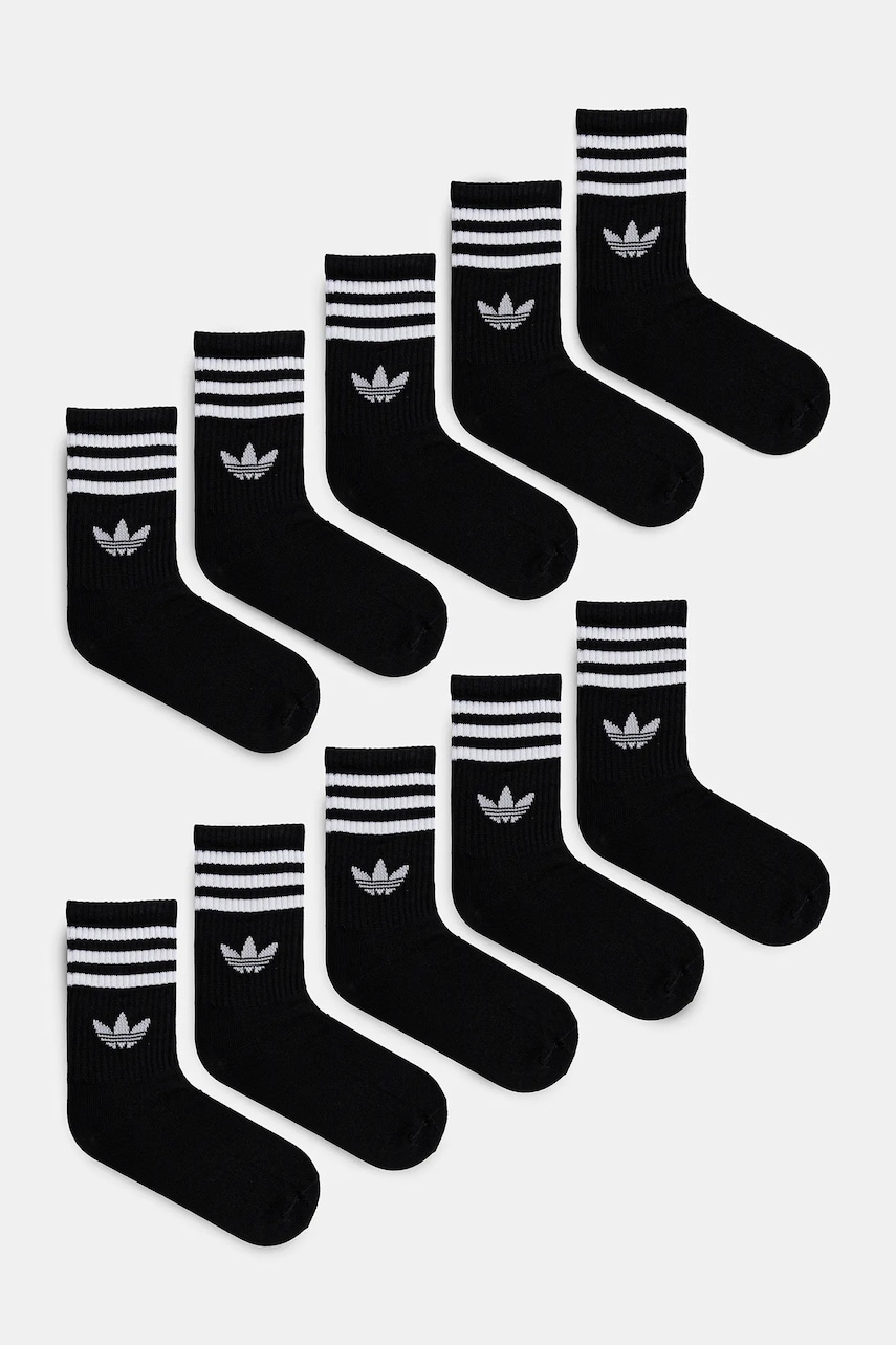 adidas Originals șosete 3-Stripes 6-pack culoarea negru, JV7411