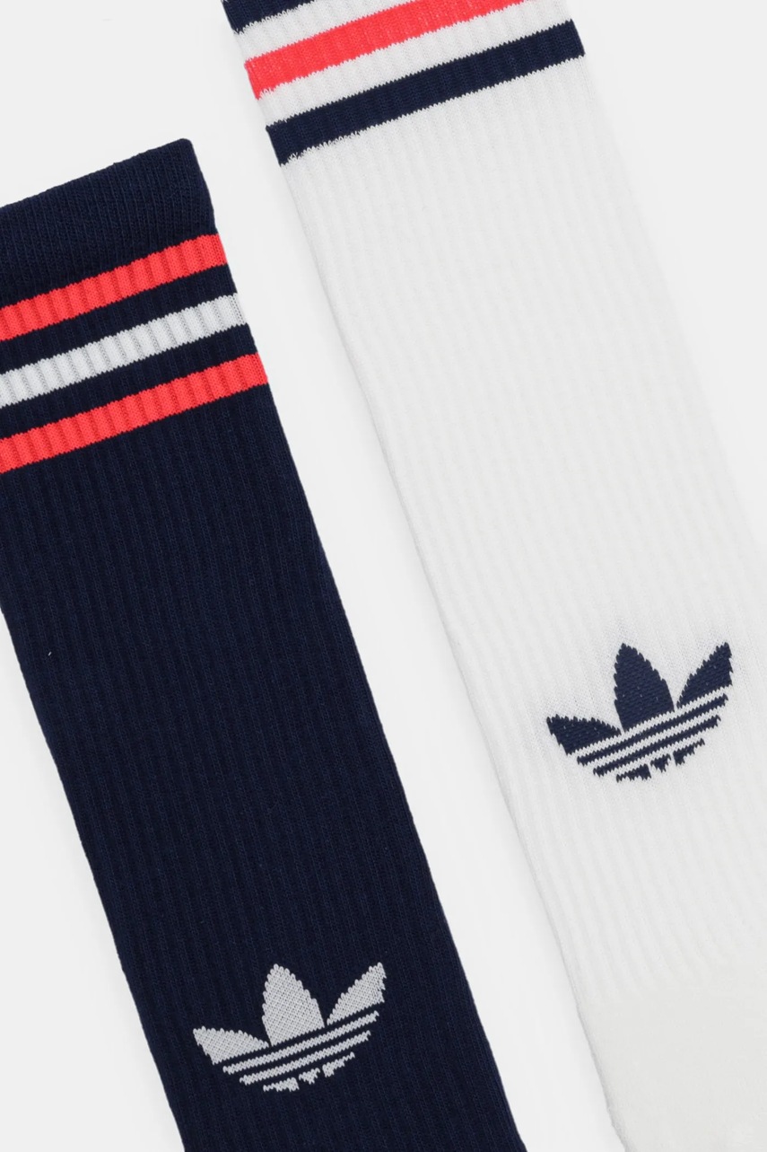 Носки adidas Originals 3-Stripes 2 шт цвет белый JV7414