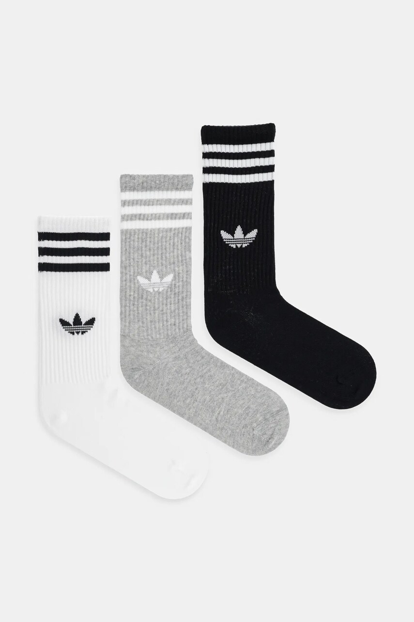 adidas Originals șosete 3-Stripes 3-pack culoarea negru, JV7418