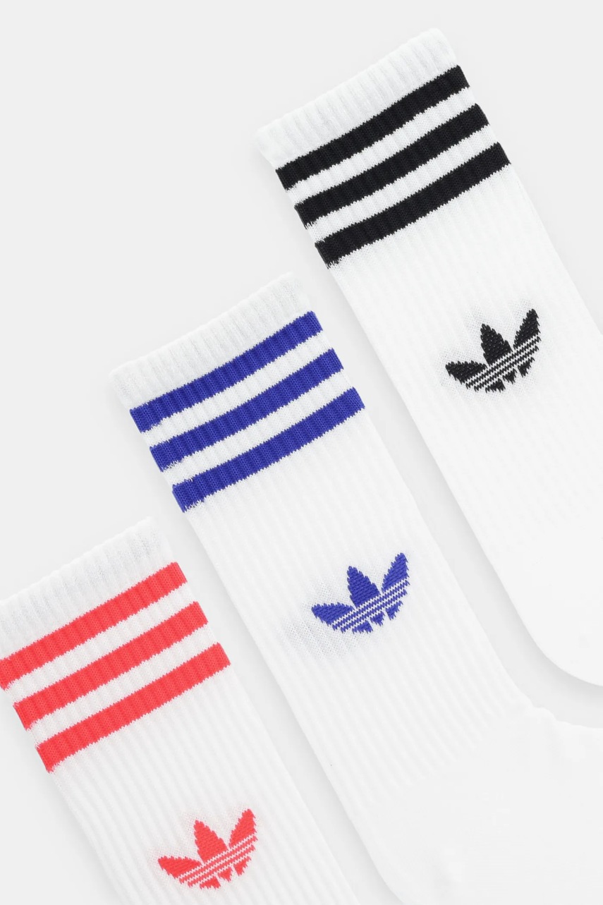 Носки adidas Originals 3-Stripes 3 шт цвет белый JV7419