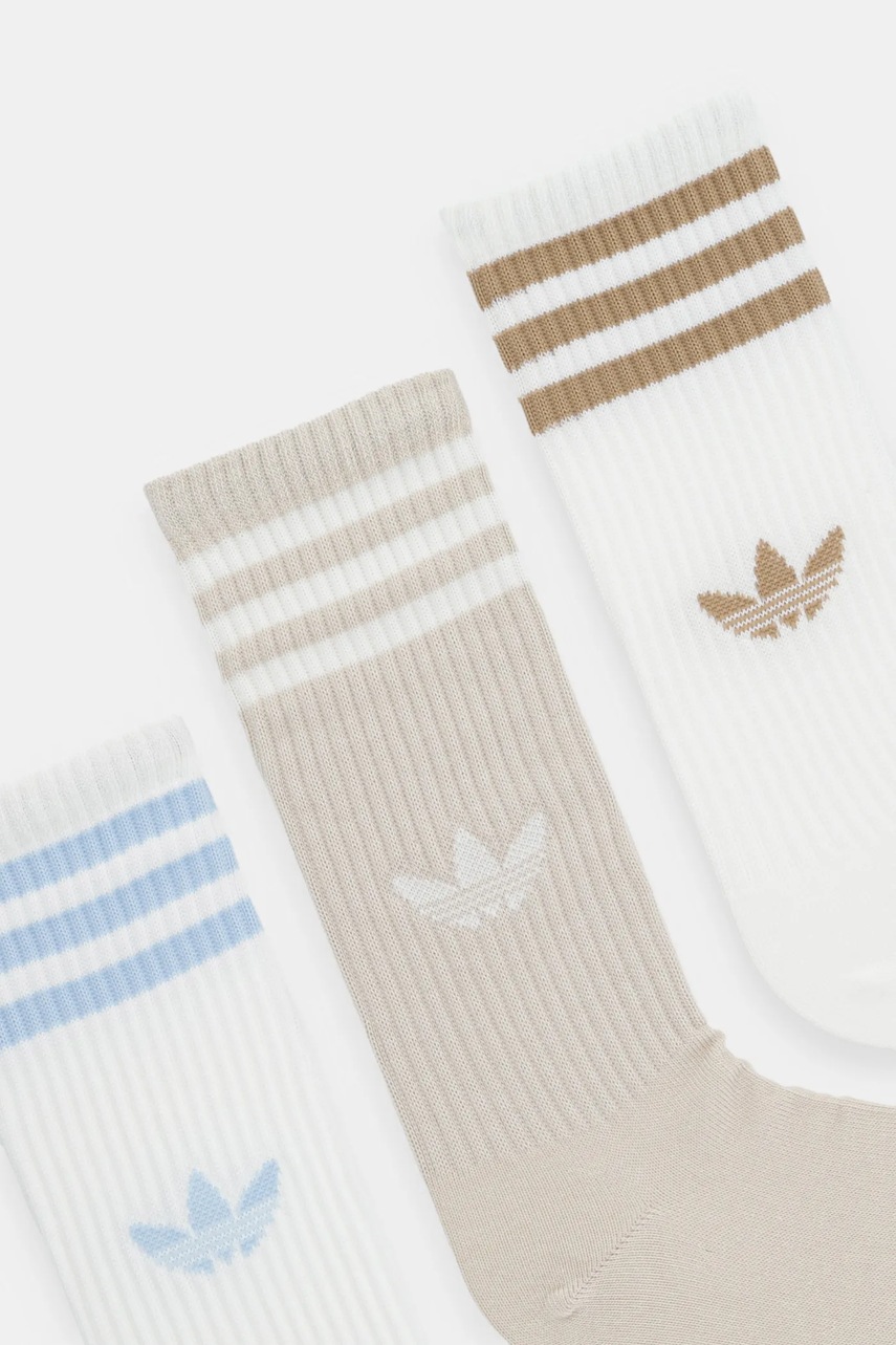 Носки adidas Originals 3-Stripes 3 шт цвет белый JV7420